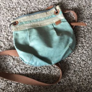 Blue fossil crossbody